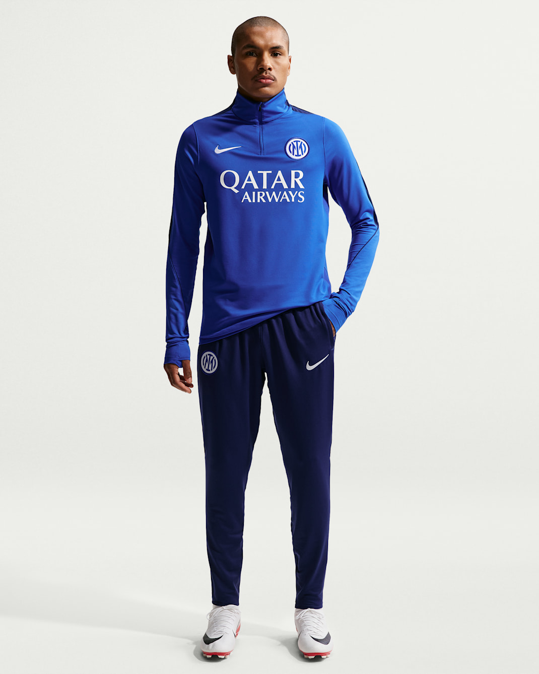 Pantalon de foot en maille Nike Dri-FIT Inter Milan Strike pour homme - Blue Void/Lyon Blue/Blanc