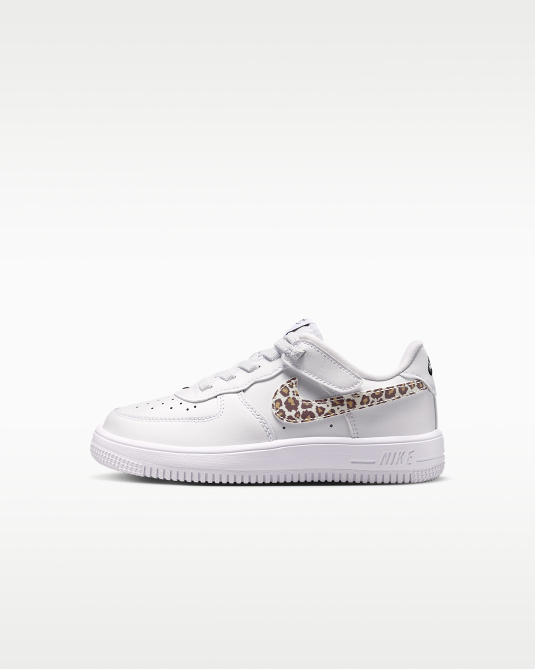 Nike Force 1 Low EasyOn Little Kids' Shoes - White/White/Black