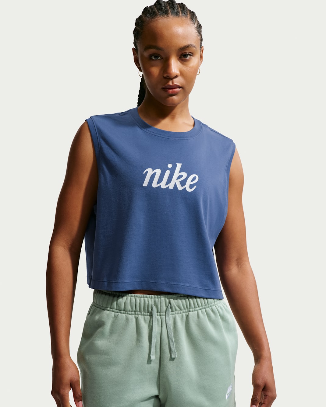 Nike Sportswear Club Women's Loose Cropped Tank Top - Mystic Navy