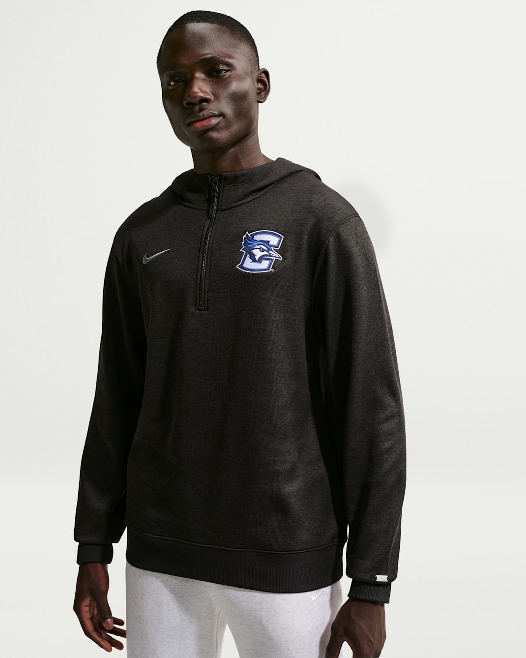 Creighton Bluejays Nike NCAA Men's Basketball Coaches' Pullover Hoodie - Black