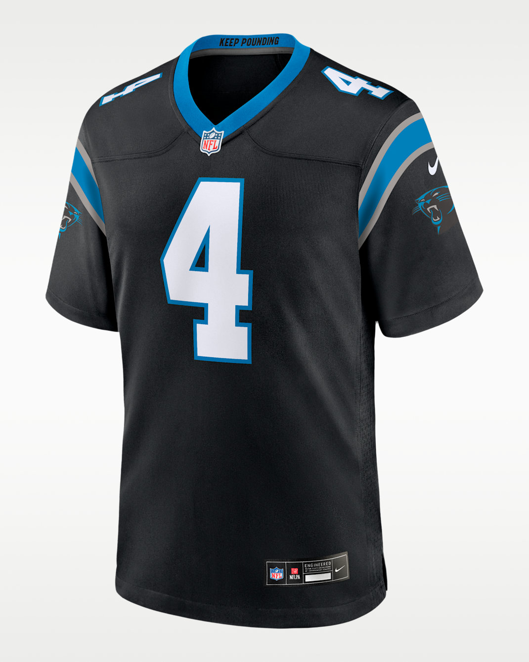 Tetairoa McMillan Carolina Panthers 2025 NFL Draft First Round Pick Men's Nike NFL Game Jersey - Black