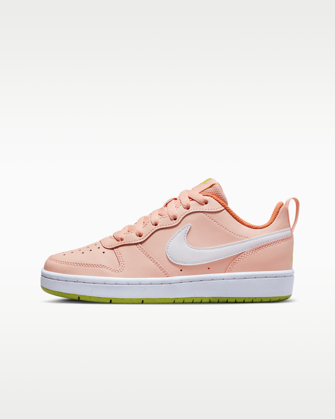 Nike Court Borough Low 2 Older Kids' Shoes - Arctic Orange/Atomic Green/Orange Trance/White