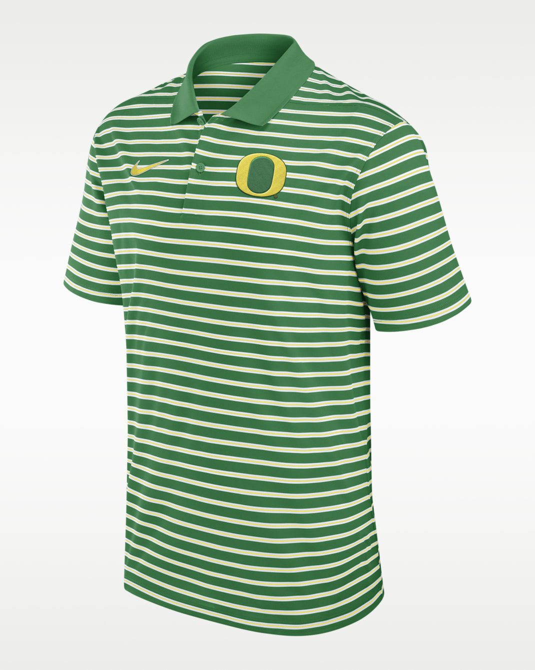 Oregon Ducks Primetime Victory Striped Men's Nike Dri-FIT College Polo - Apple Green