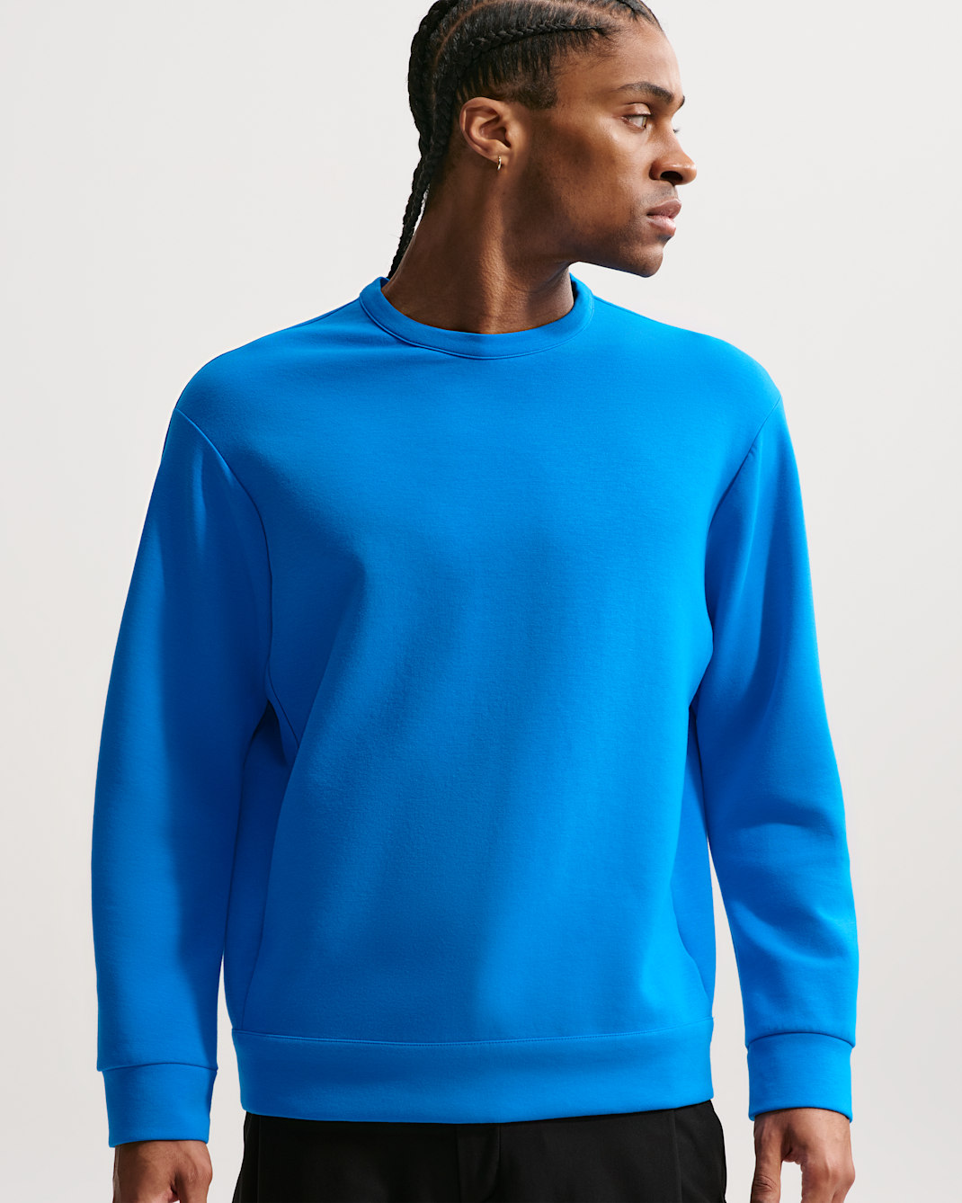 Nike 24.7 ImpossiblySoft Men's Dri-FIT Crew - Light Photo Blue/Black/Blue Spark