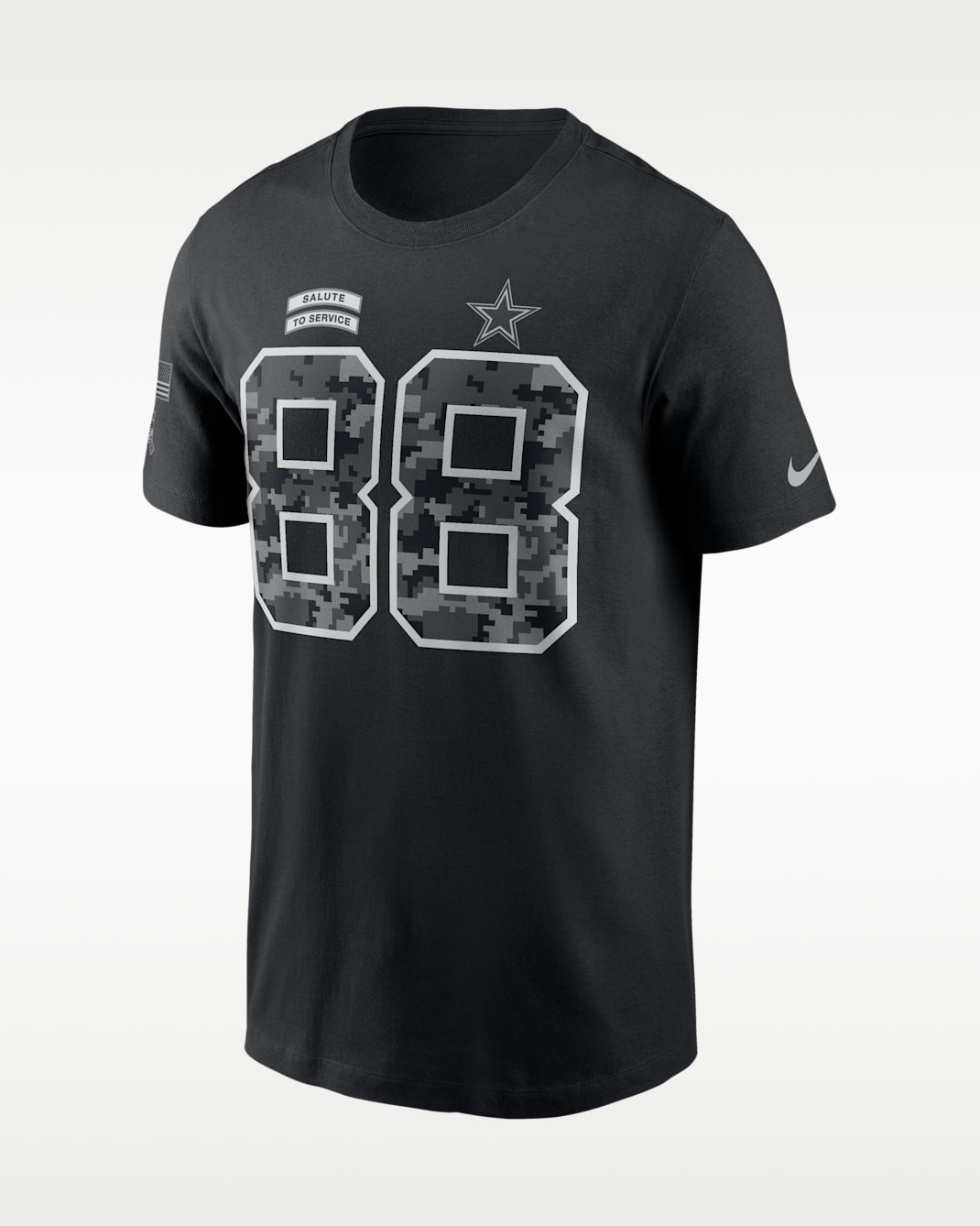 Playera Nike de la NFL para hombre CeeDee Lamb Dallas Cowboys Salute to Service - Negro