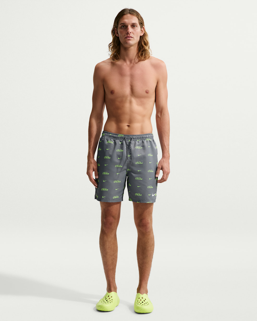 Nike Swim Breaker Men's 7" Brief-Lined Volley Short - Cool Grey