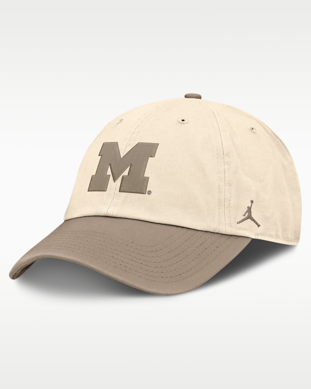 Michigan Natural Club Men's Jordan Brand College Adjustable Hat - Natural/Khaki