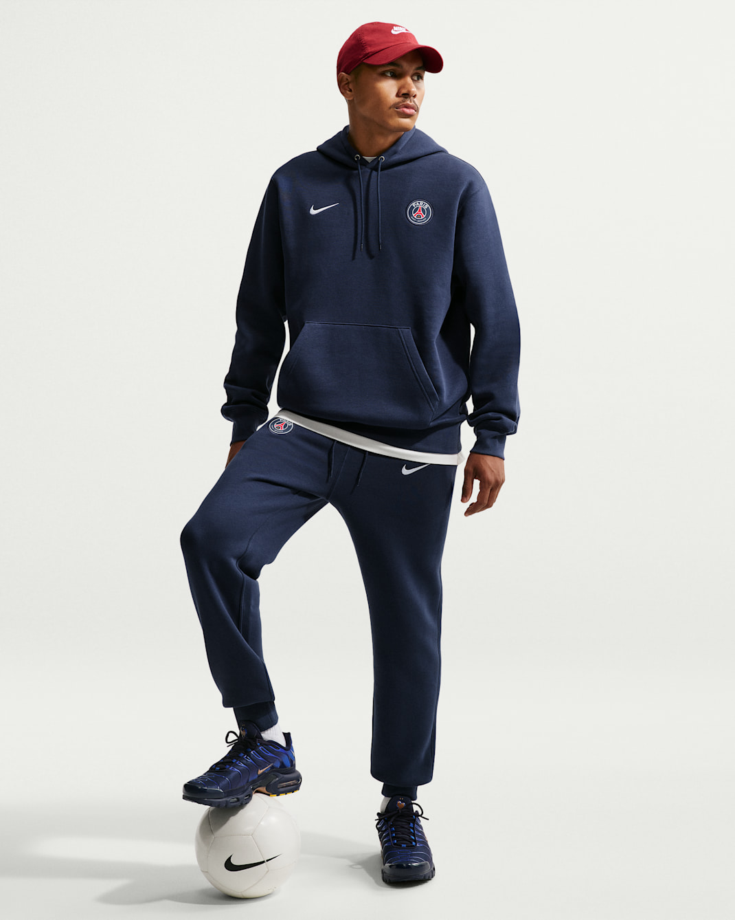 Herreklubb Nike Soccer fotballjoggebukse til herre - Midnight Navy/Hvit