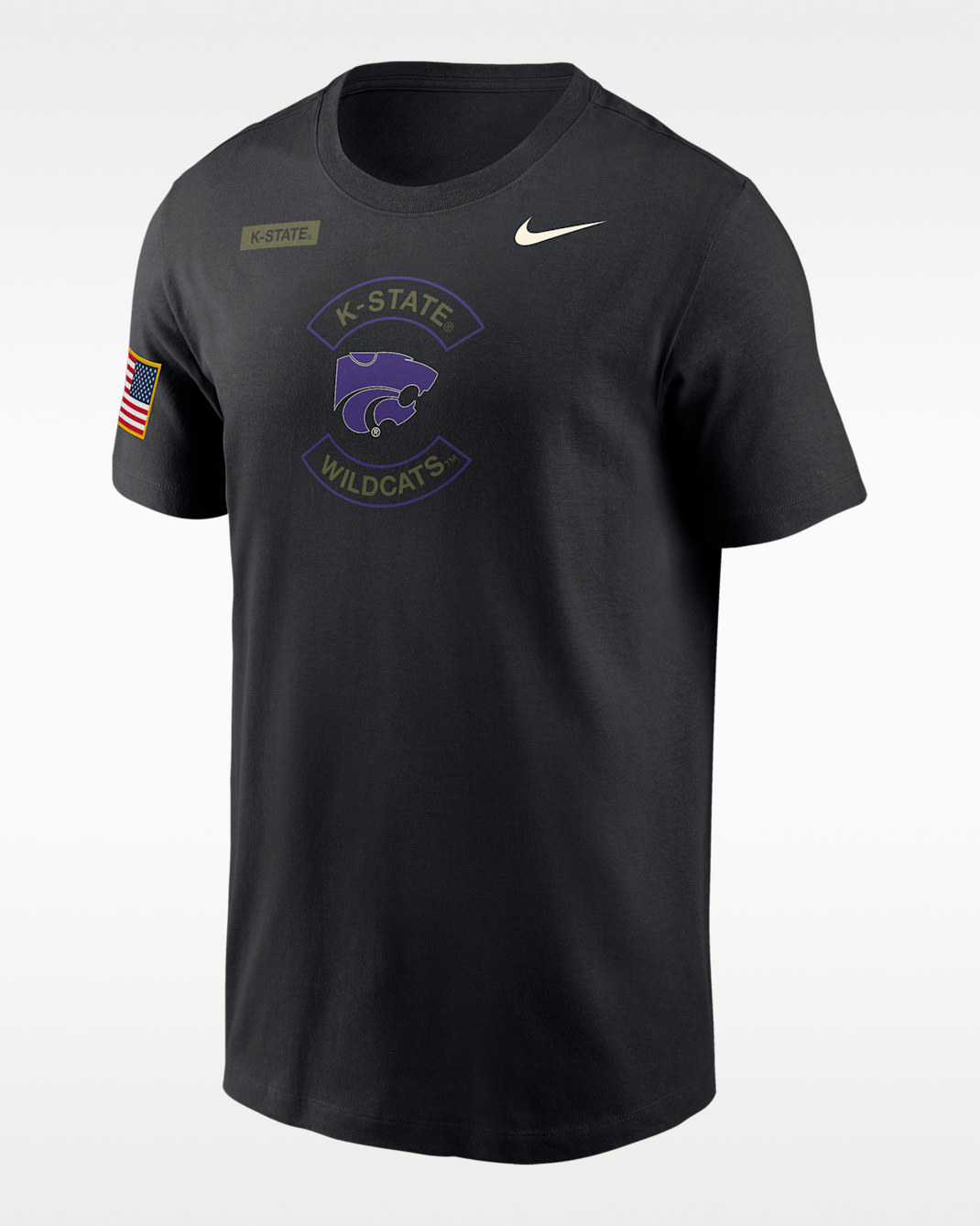 Kansas State Wildcats Team Issue Men's Nike Dri-FIT T-Shirt - Black