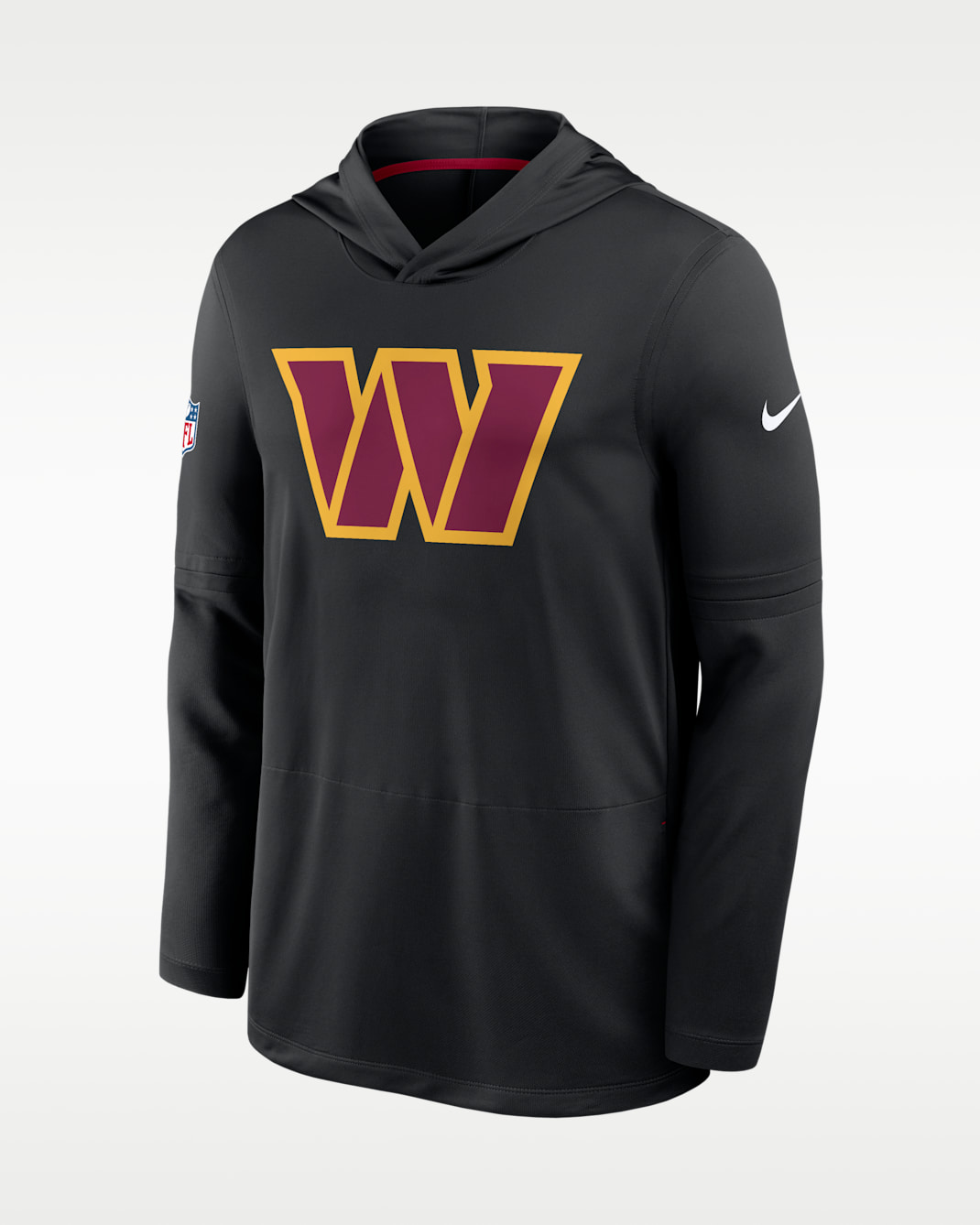 Washington Commanders Alt Men's Nike Dri-FIT NFL Long-Sleeve Hooded Top - Black
