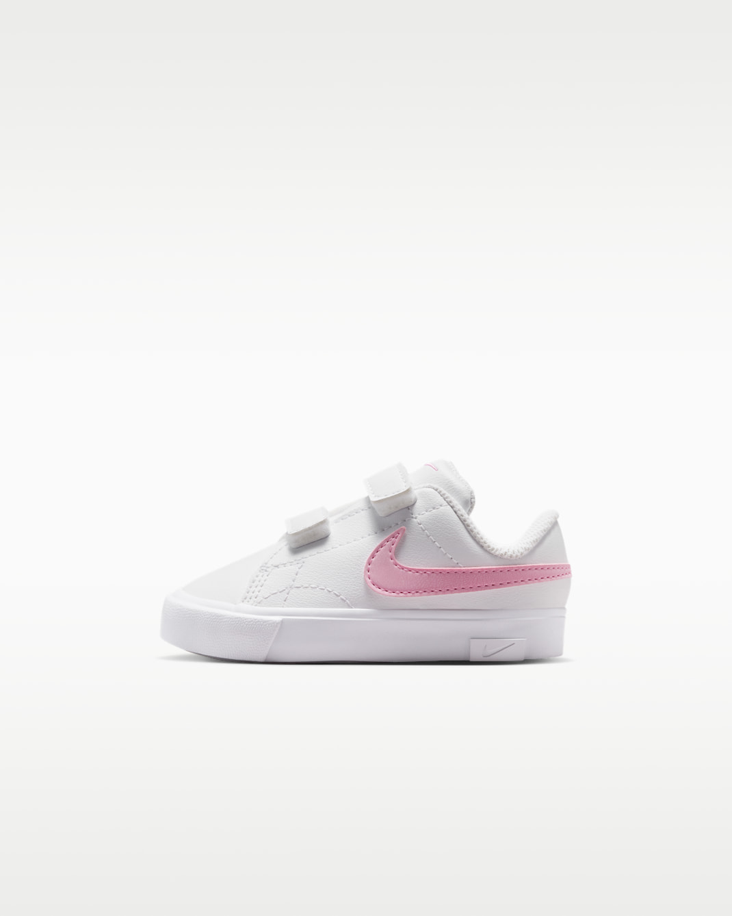 Nike Tennis Essential Baby/Toddler Trainers - White/White/Pink Rise