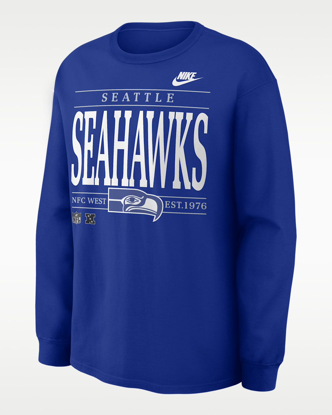 Seattle Seahawks Rewind Max90 Men's Nike NFL Long-Sleeve T-Shirt - Royal
