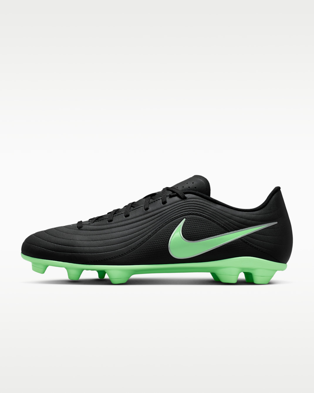 Nike Tiempo Maestro Club Multi-Ground Low-Top Soccer Cleats - Black/Black/Illusion Green