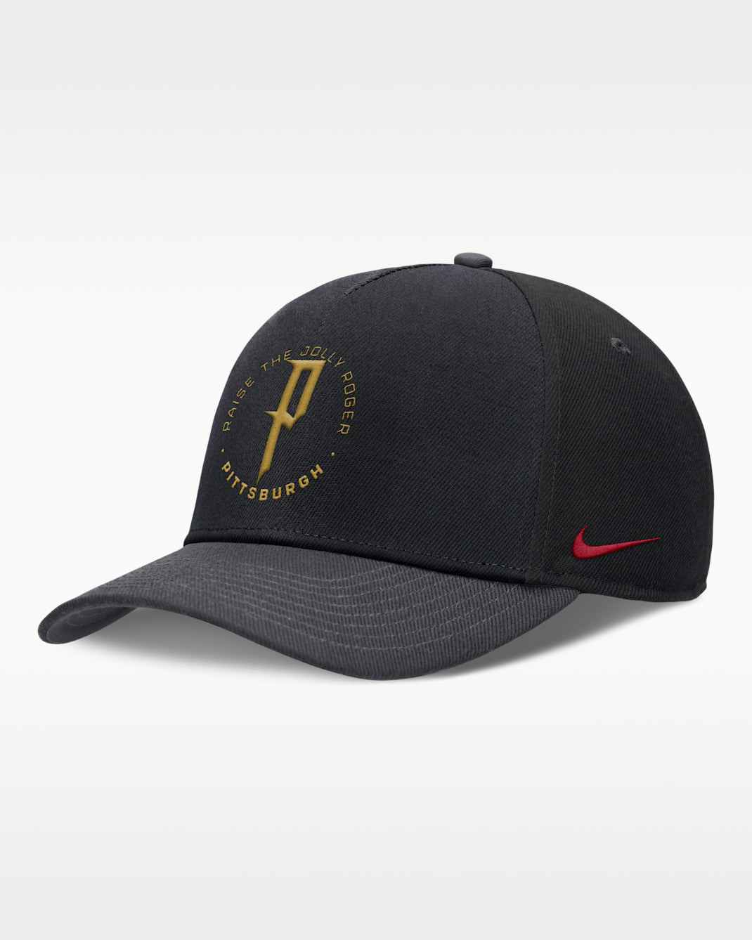 Pittsburgh Pirates City Connect Rise Men's Nike Dri-FIT MLB A-Frame Adjustable Hat - Black/Anthracite