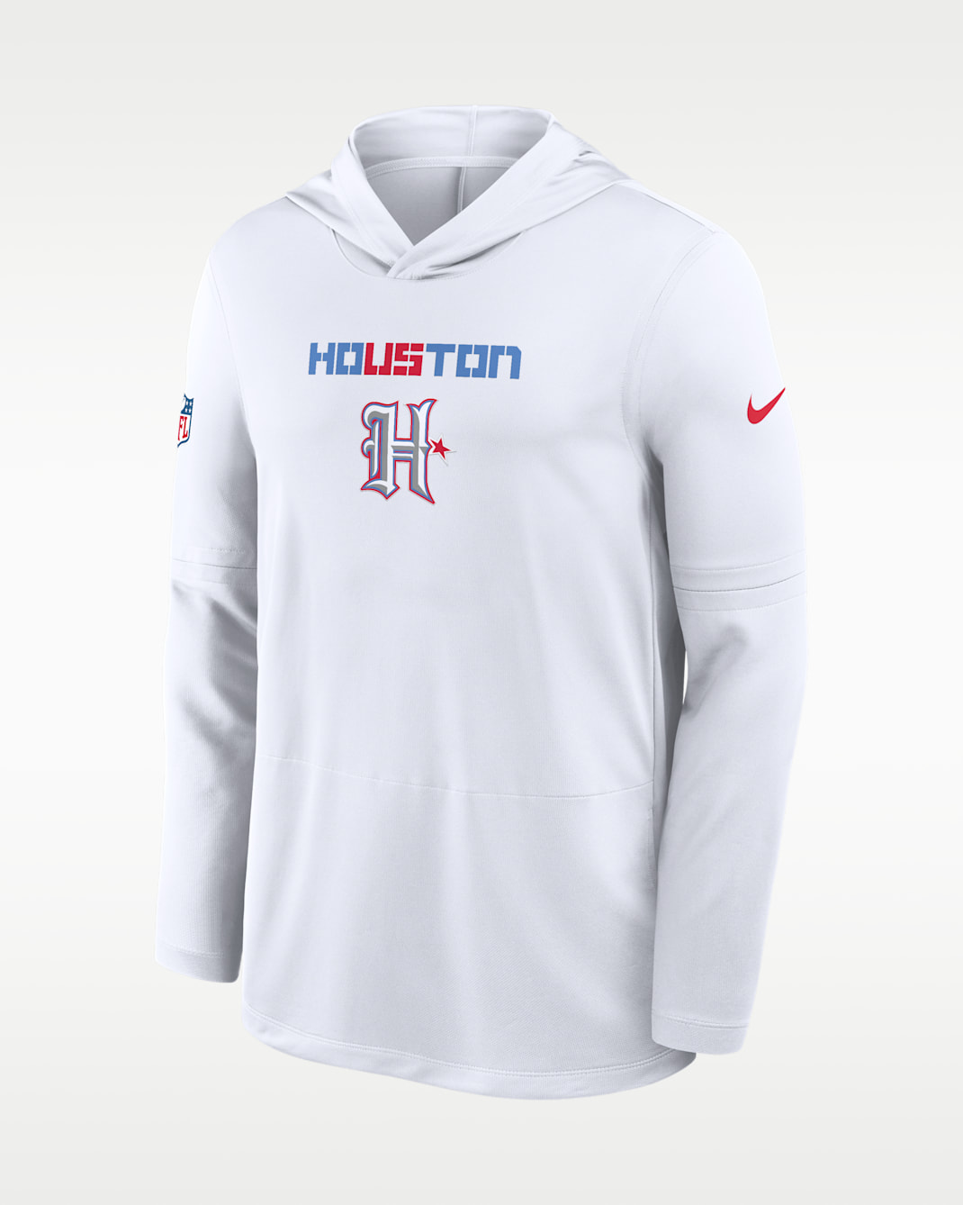 Houston Texans Rivalries Collection Sideline Men's Nike Dri-FIT NFL Long-Sleeve Hooded Top - White