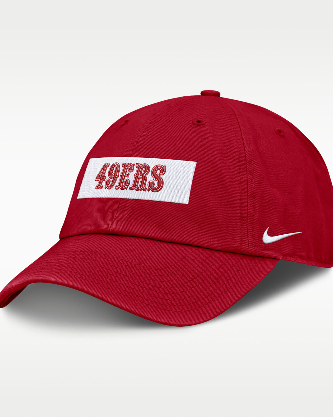 Gorro ajustable Nike de la NFL de los San Francisco 49ers para hombre, con marca denominativa Primetime Club - Escarlata