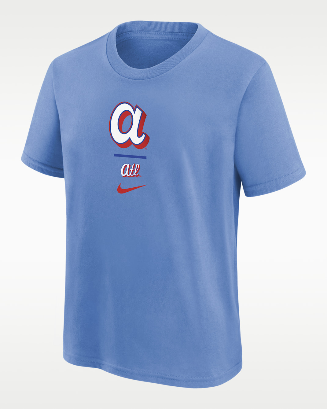 Playera Nike de la MLB para niños talla grande Atlanta Braves City Connect - Azul