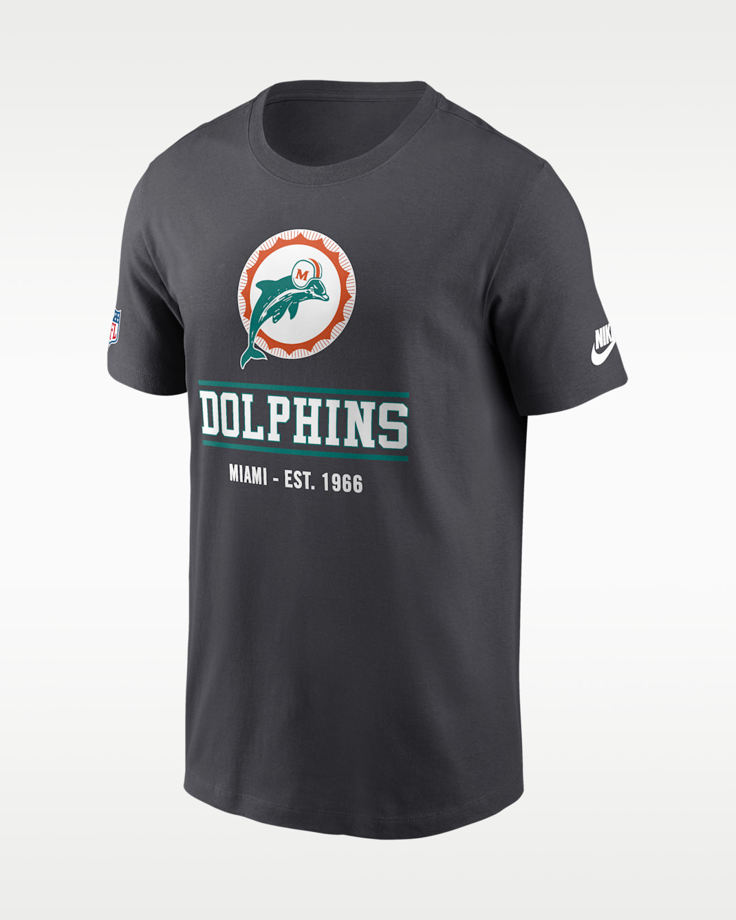 Playera Nike Dri-FIT de la NFL para hombre Miami Dolphins Essential - Carbón
