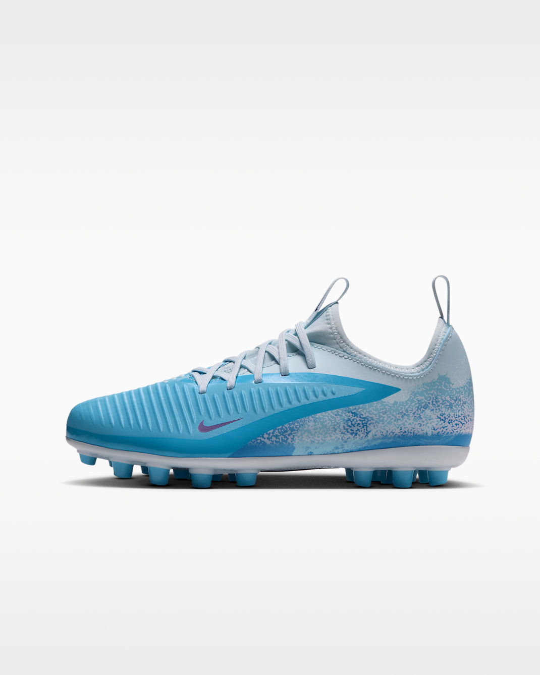 Nike Jr. Phantom 6 Low Academy "Erling Haaland" Big Kids' Artificial-Grass Soccer Cleats - Baltic Blue/Glacier Blue/Blue Eclipse