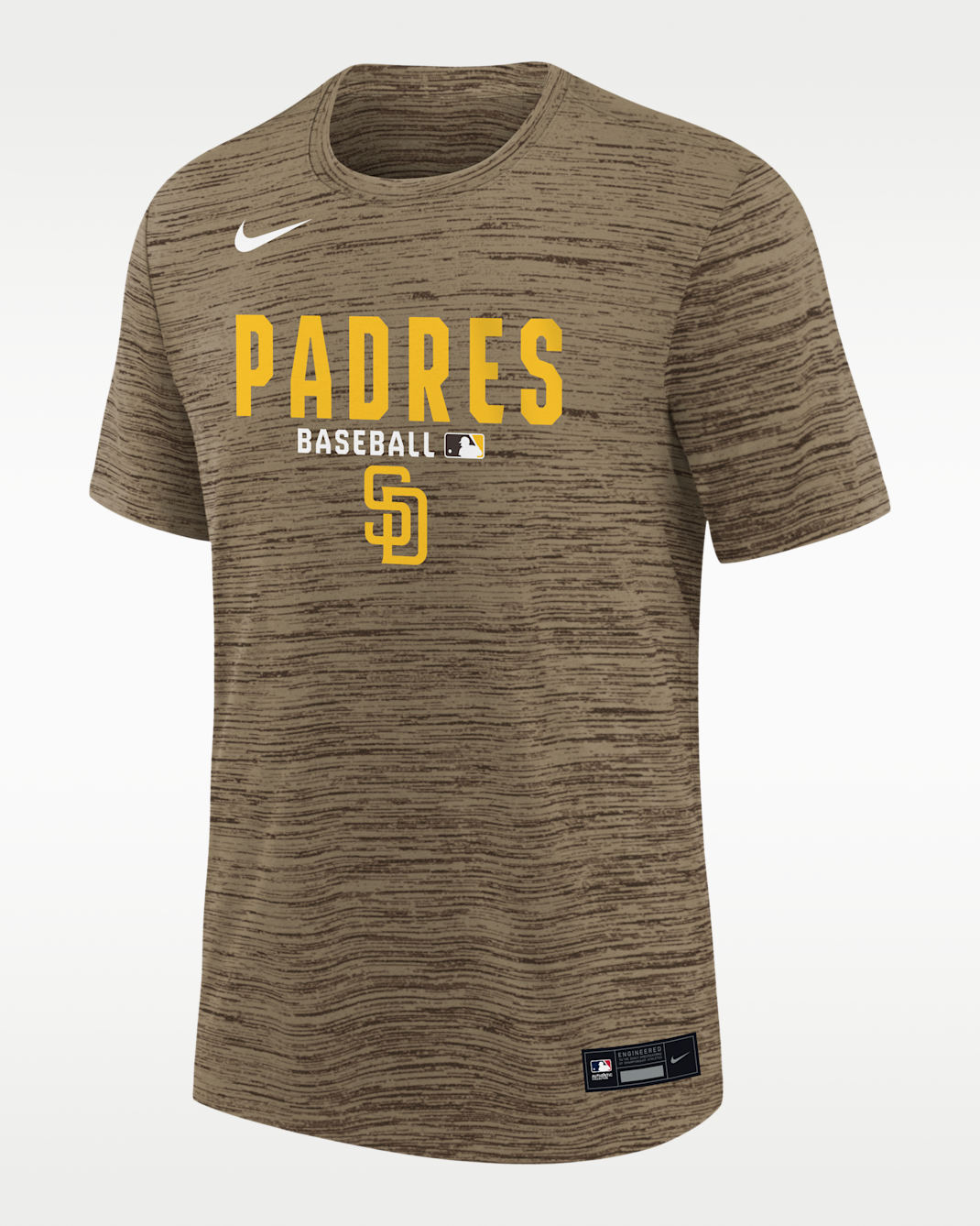 San Diego Padres Authentic Collection Velocity Big Kids' Nike Dri-FIT MLB T-Shirt - Brown