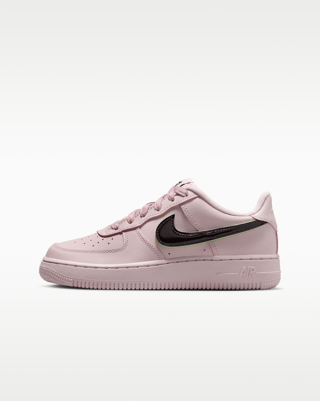 Nike Air Force 1 LV8 Older Kids' Shoes - Particle Rose/Particle Rose/Key Lime/Velvet Brown
