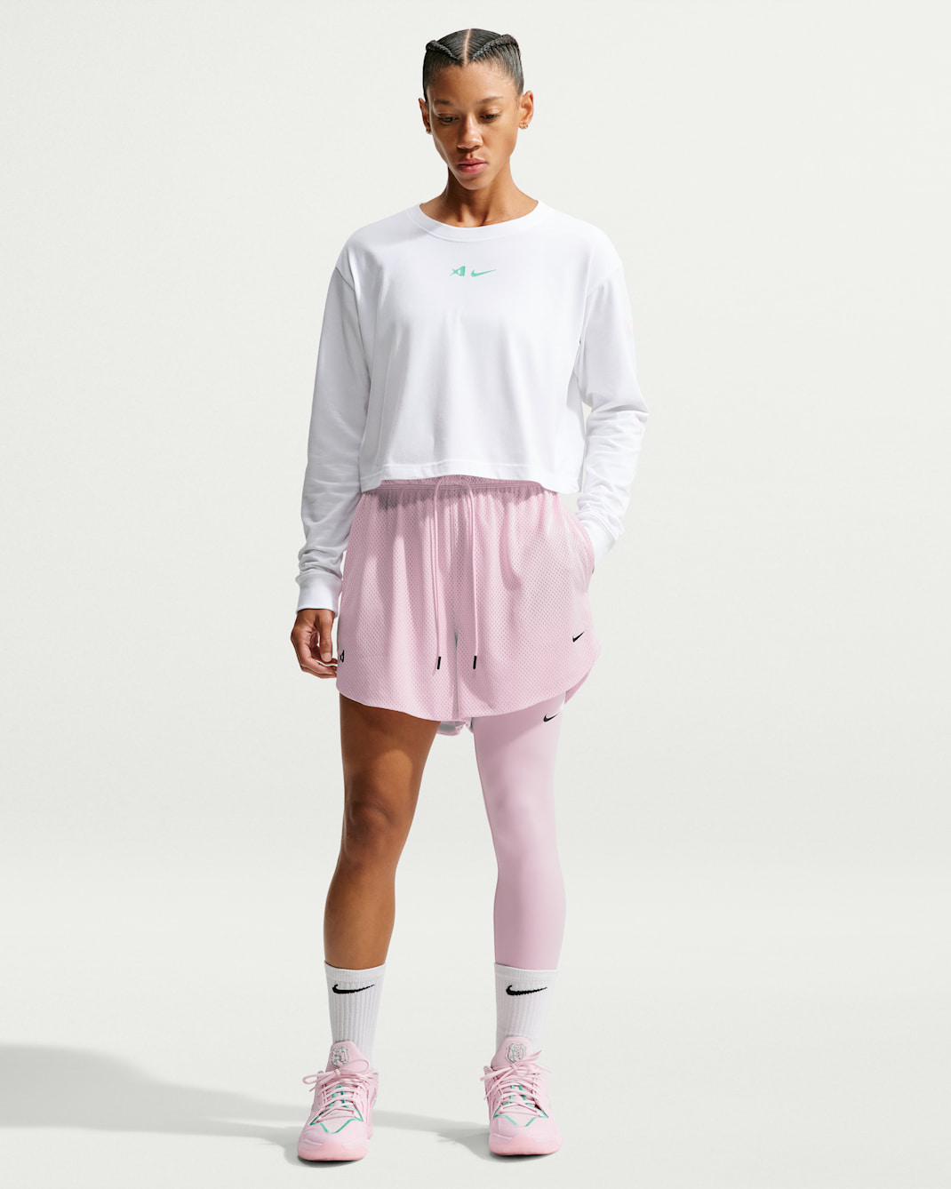 A'ja Wilson Women's Dri-FIT 4" Basketball Shorts - Pink Foam/Black