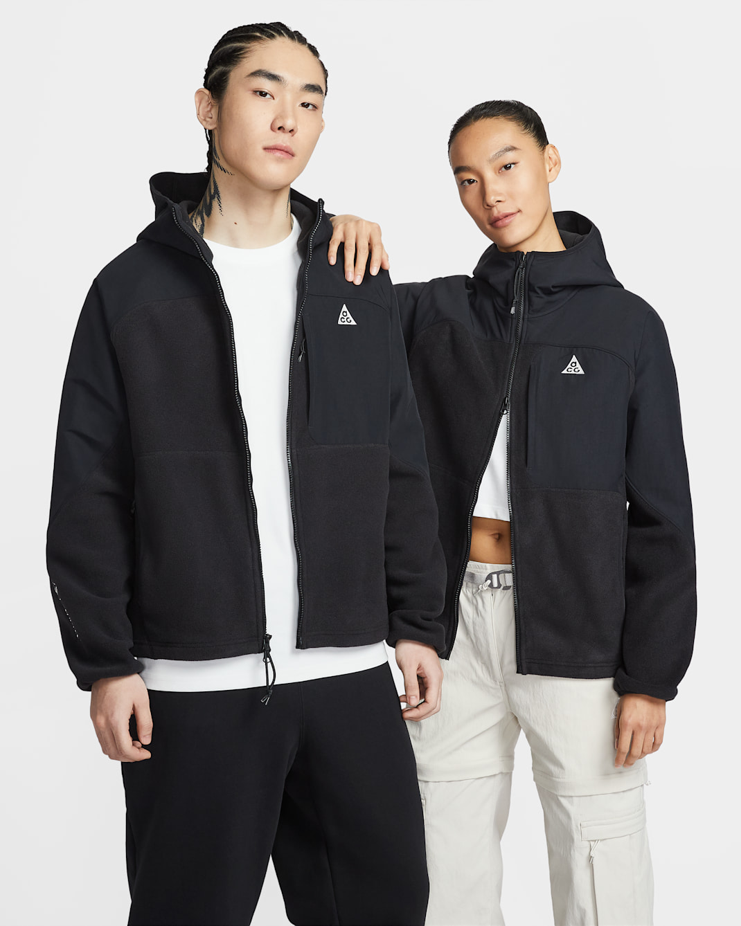 Nike ACG 'Wolf Tree' Plus Full-Zip Hooded Mid Layer - Black/Black/Summit White