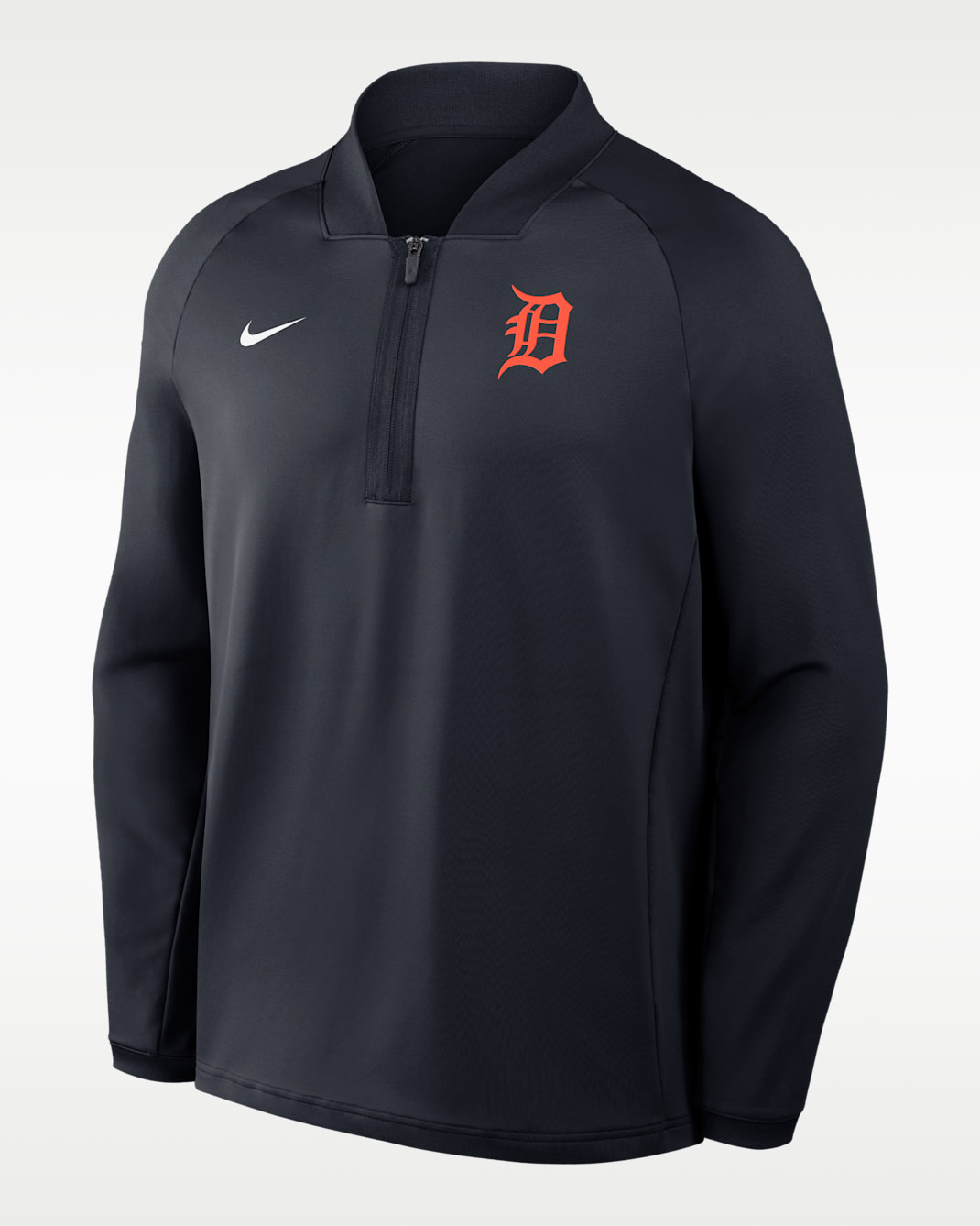 Detroit Tigers Authentic Collection Men's Nike Dri-FIT MLB 1/2-Zip Long-Sleeve Top - Navy