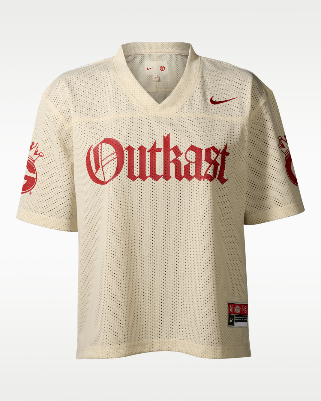 Womens Cropped Football Jersey Nike x UGA x Outkast - Cream