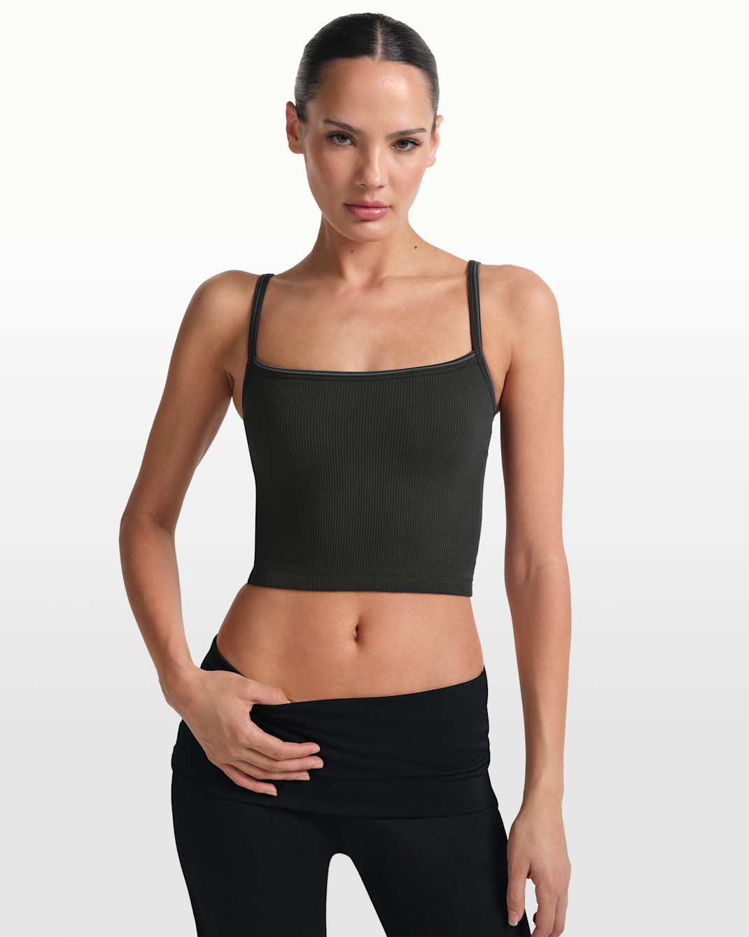 NikeSKIMS Ribbed Seamless Women's Cami Tank Top - NSKM OBSIDIAN/NSKM ARMOR