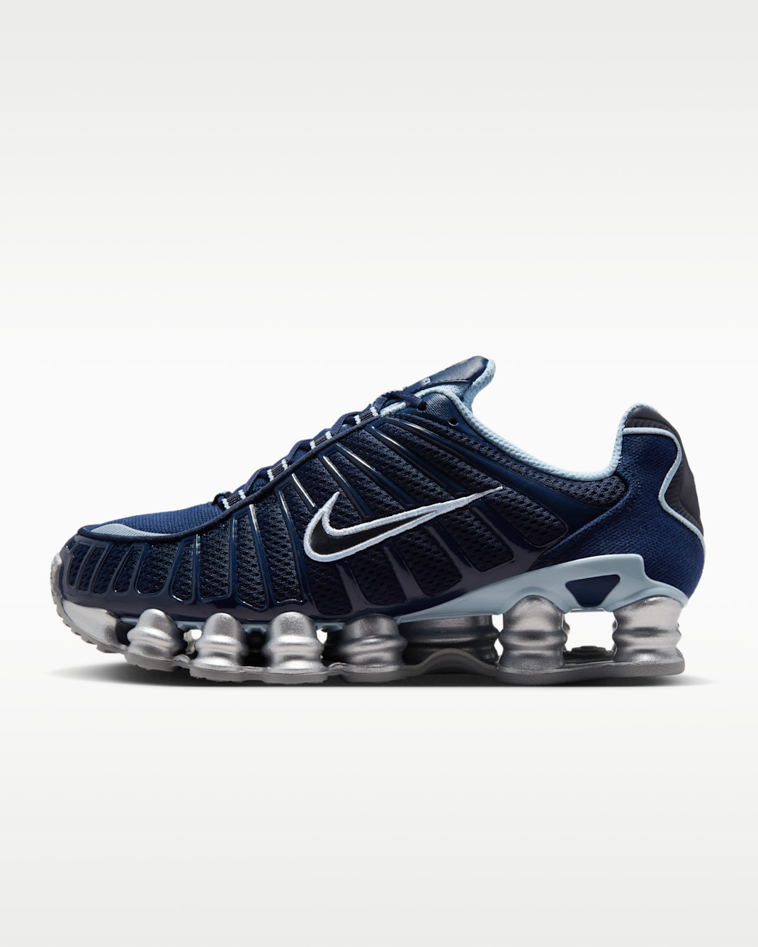 Nike Shox TL 女鞋 - Obsidian/Light Armory Blue/Flat Silver/Metallic Platinum
