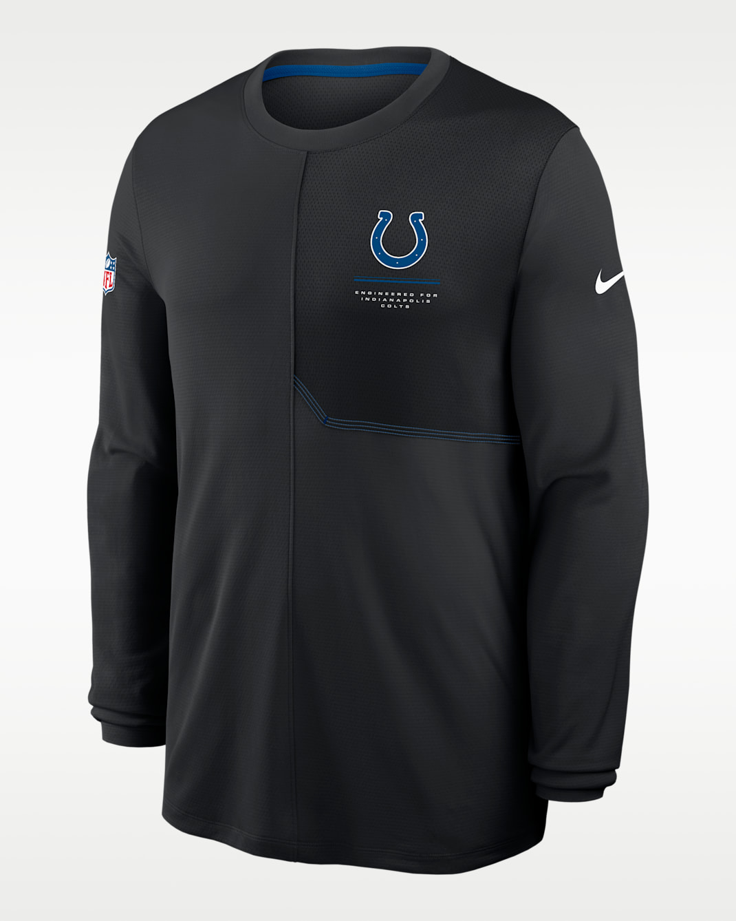 Indianapolis Colts Sideline Coach Men's Nike Dri-FIT NFL Long-Sleeve Top - Black