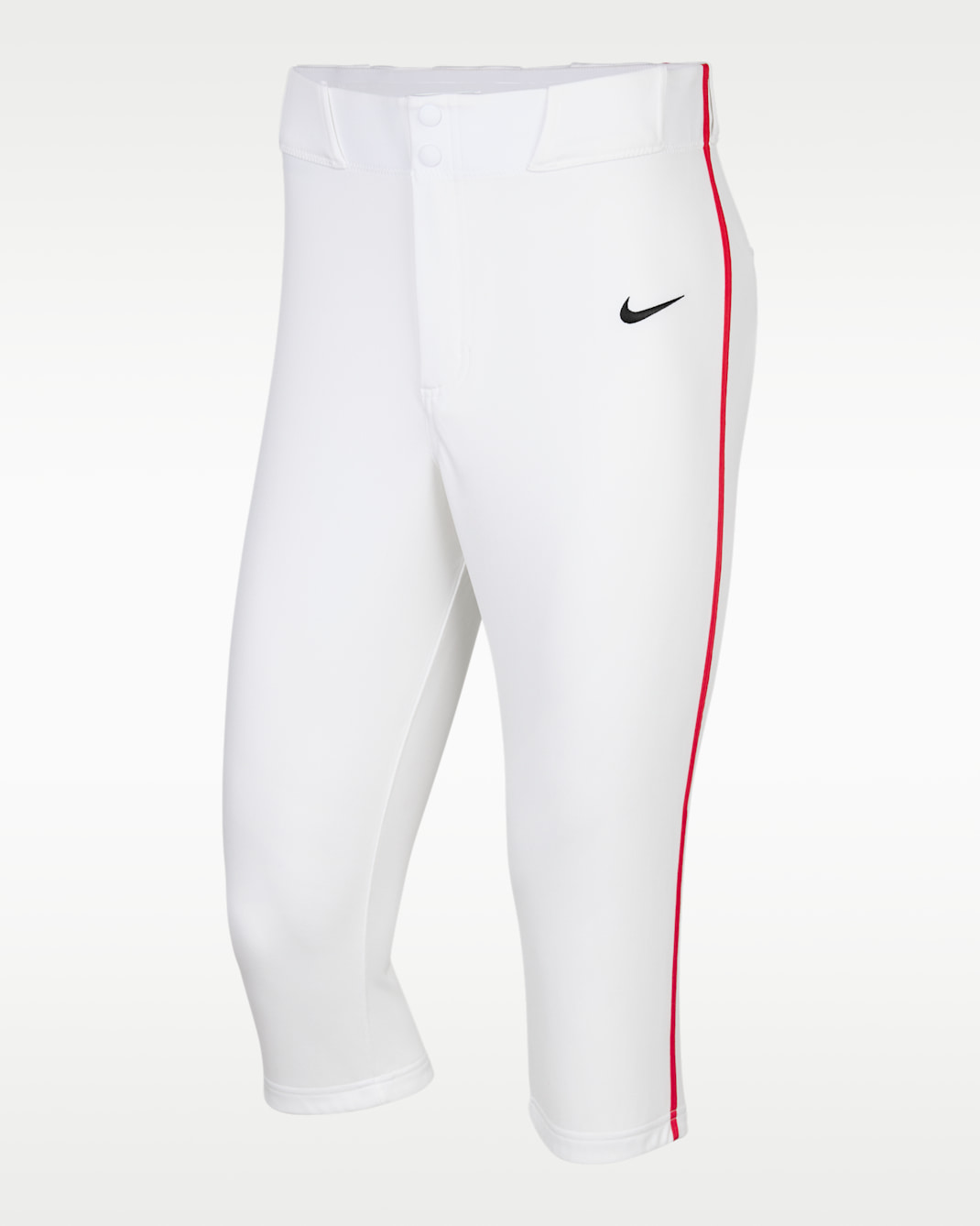 Pants de béisbol entubados de cintura alta para hombre Nike Vapor Select 2 - Blanco/Rojo universitario/Negro
