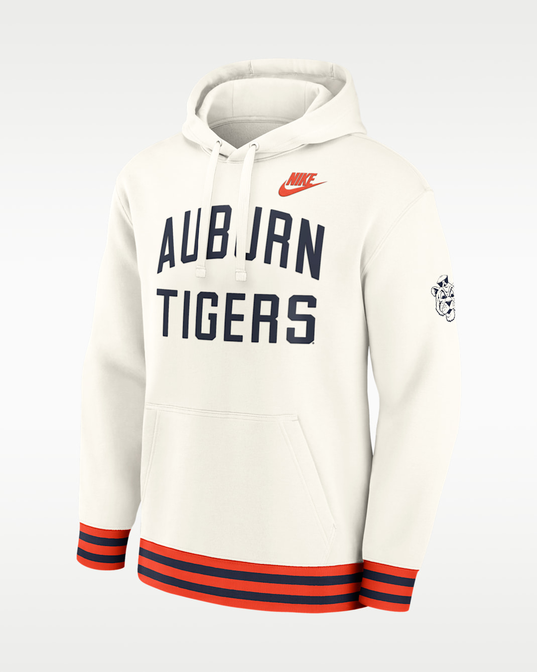 Auburn Legacy Men's Nike College Pullover Hoodie - Cream/Orange