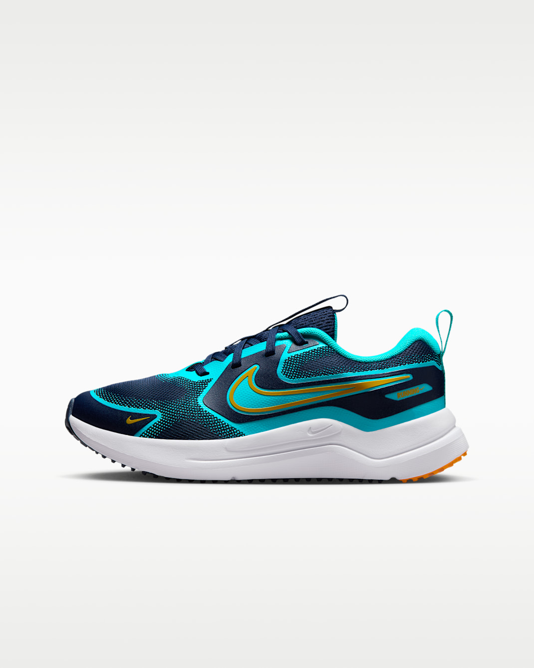 Nike Cosmic Runner Older Kids' Road Running Shoes - Midnight Navy/Dusty Cactus/White/Orange Peel