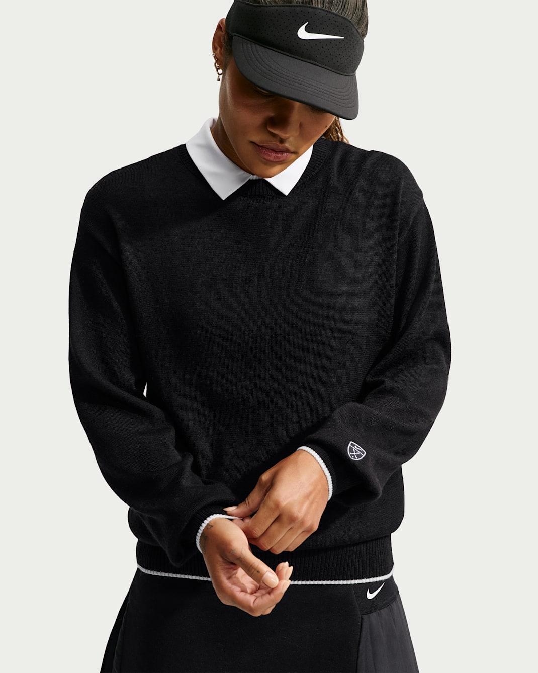Nike Tailored Performance Women's Dri-FIT Loose Long-Sleeve Golf Jumper - Black/Sail