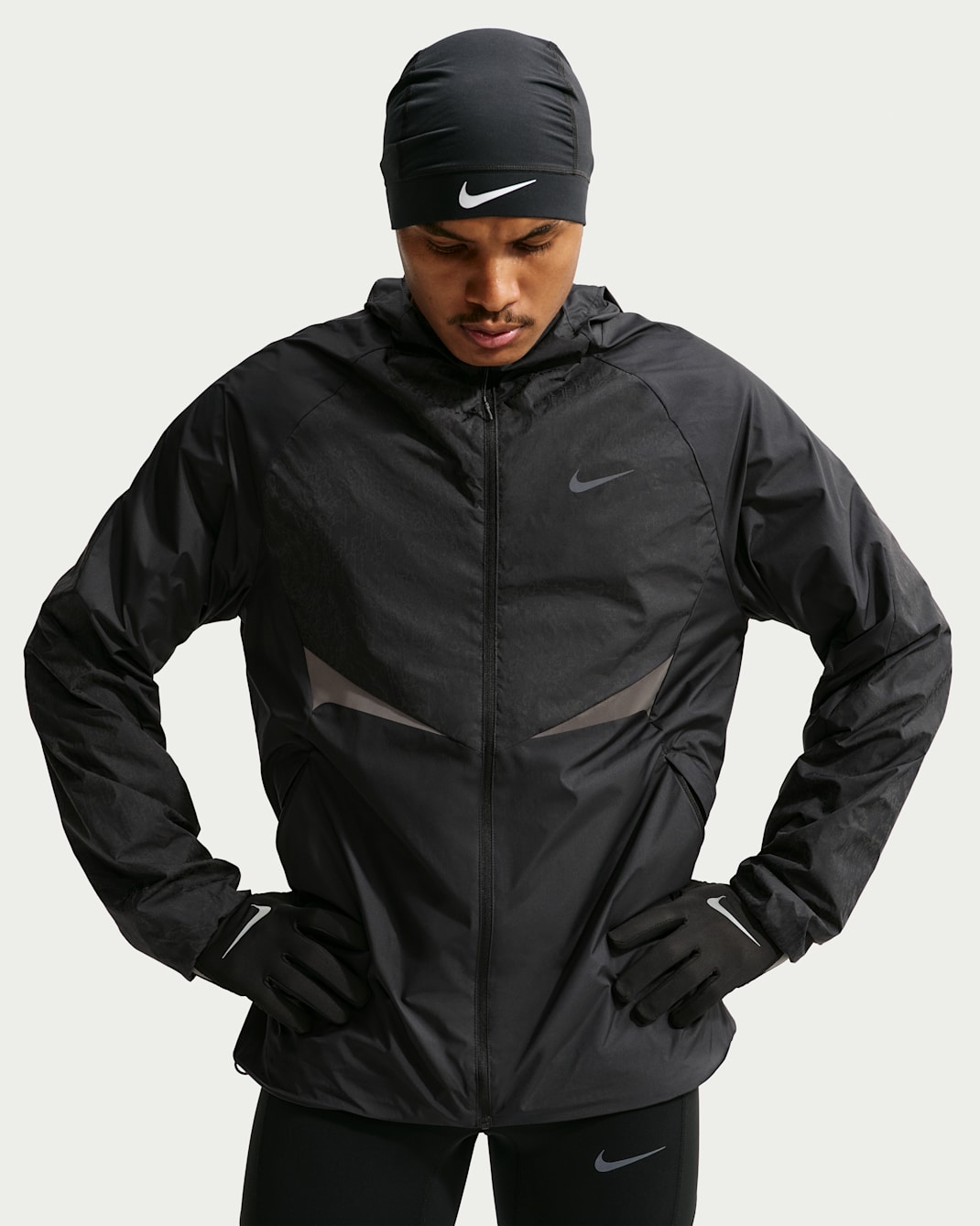 Nike Stride Men's Therma-FIT Repel Winterized Running Jacket - Black/Anthracite/Black