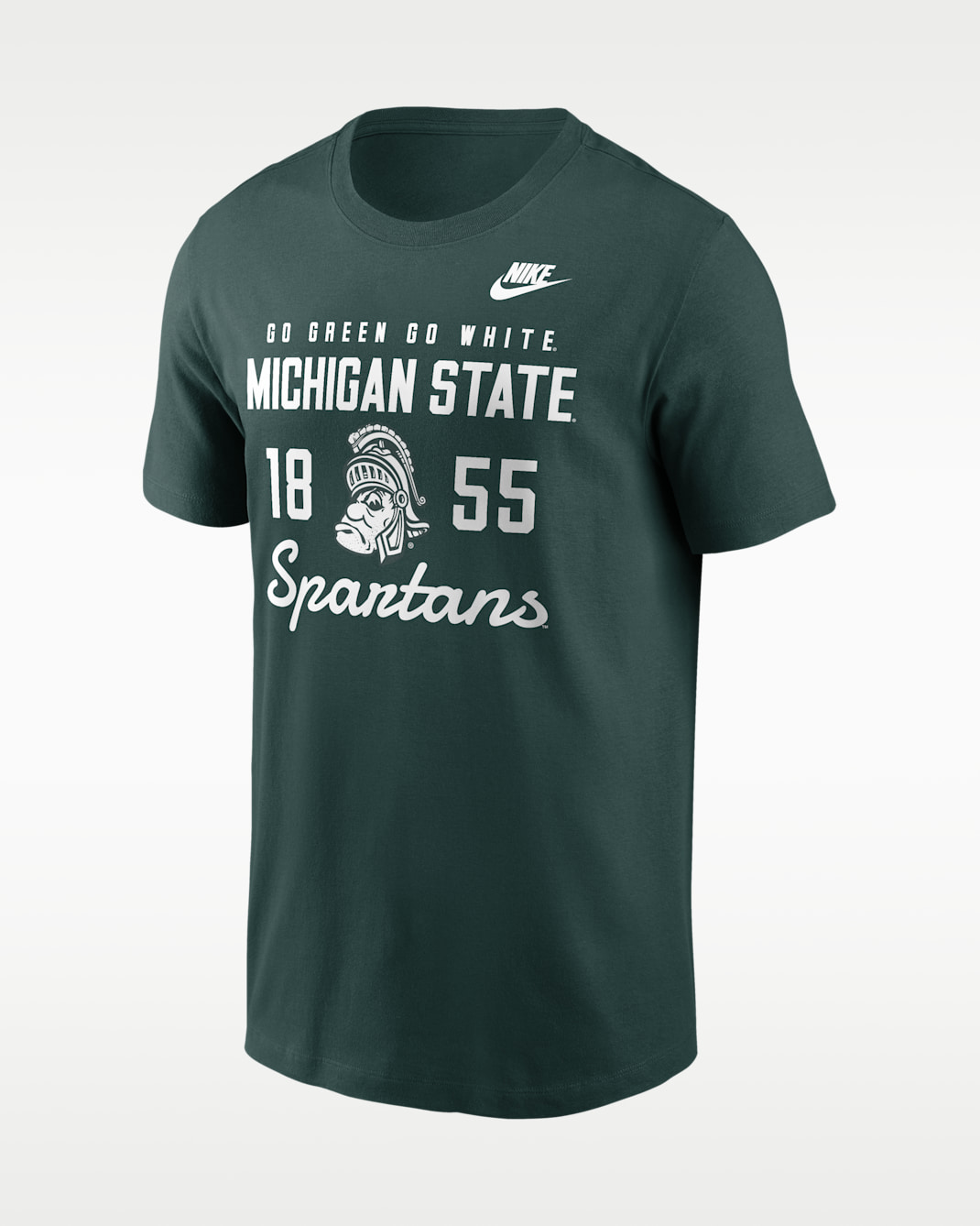 Michigan State Legacy Stacked Est Men's Nike College T-Shirt - Green