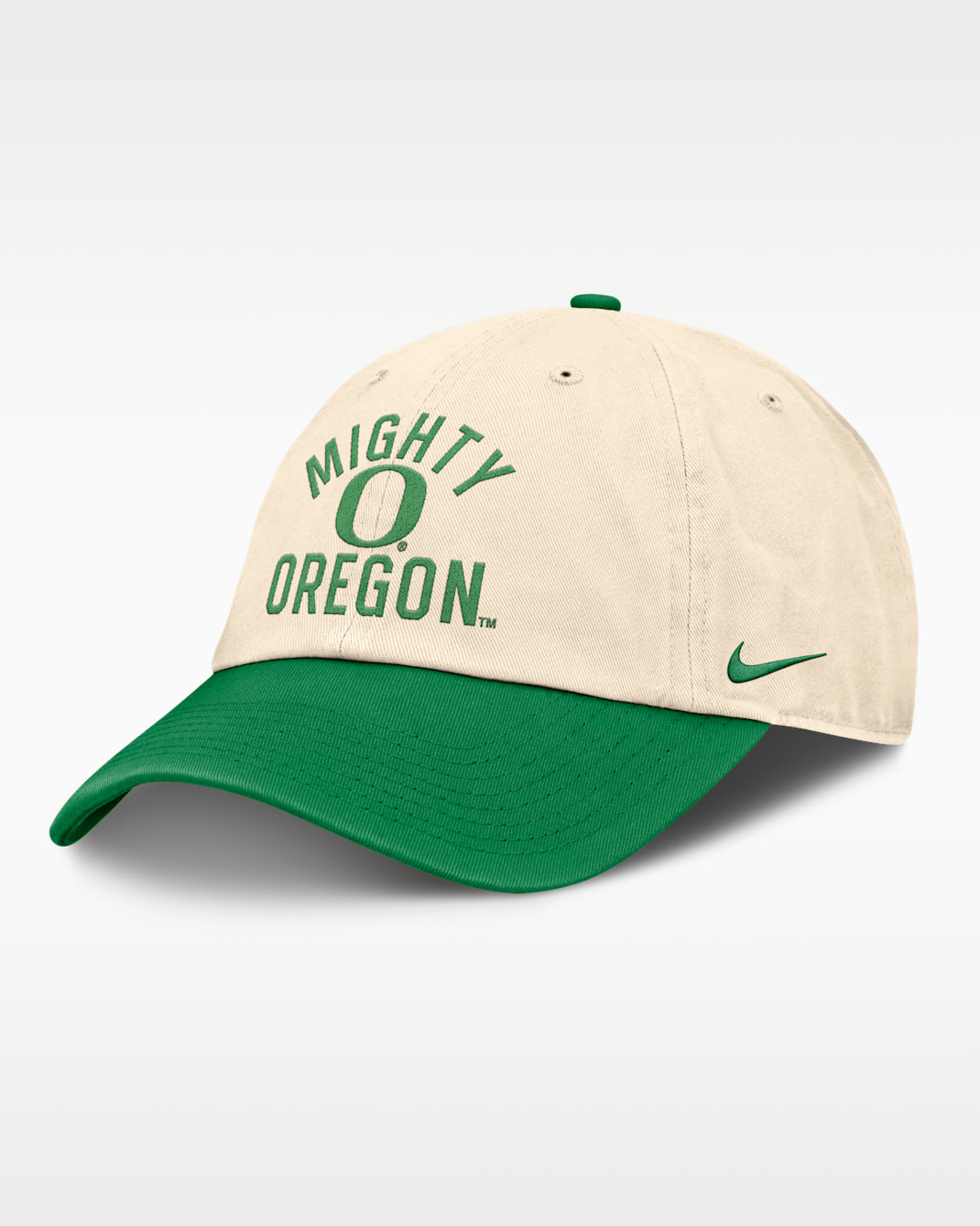 Oregon Primetime 2-Tone Club Men's Nike College Adjustable Hat - Natural