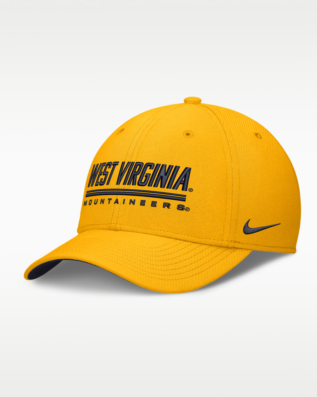 West Virginia Sideline Rise Men's Nike Dri-FIT College Hat - University Gold/College Navy