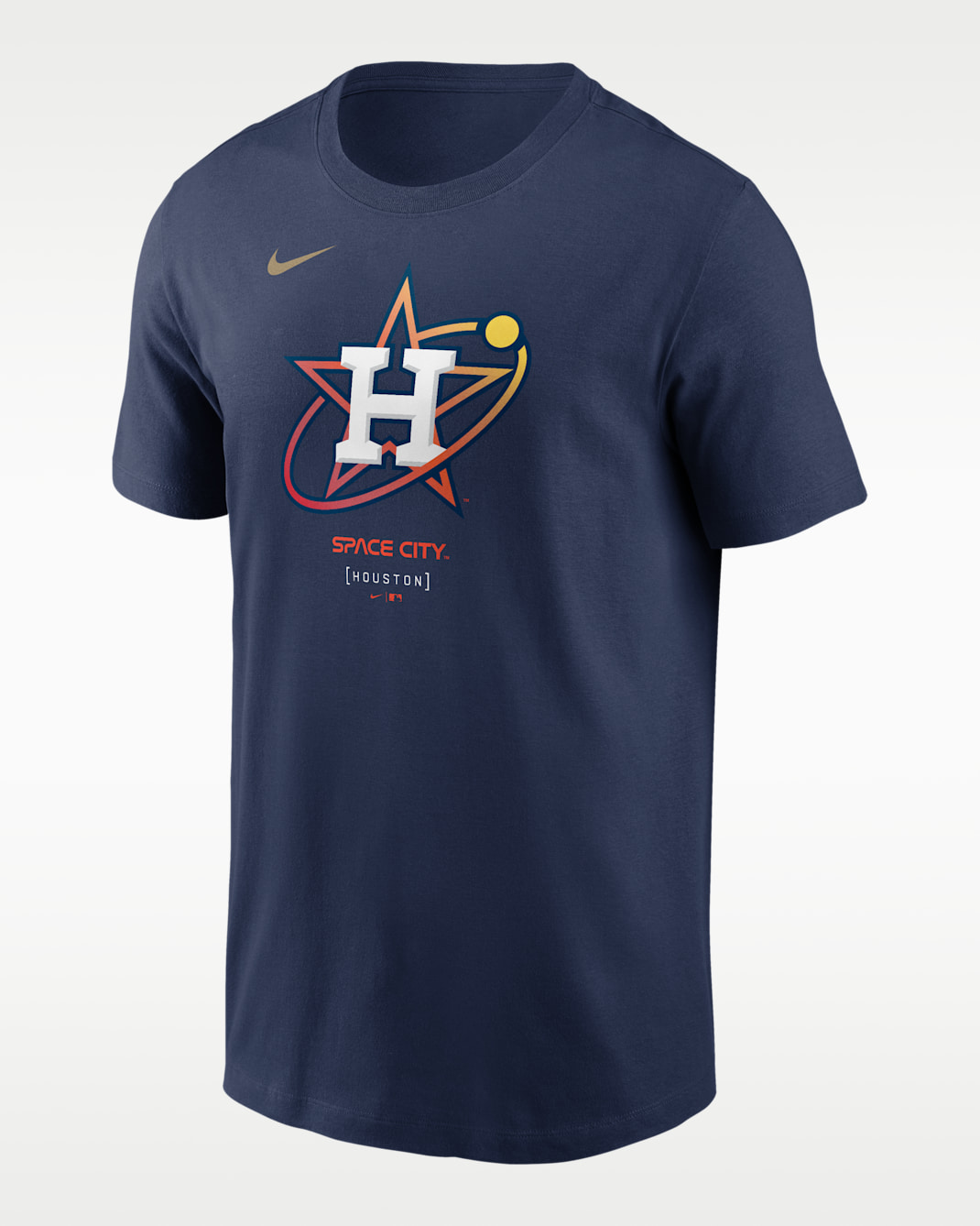 Playera Nike de la MLB para hombre Houston Astros City Connect Wordmark - Azul marino medianoche