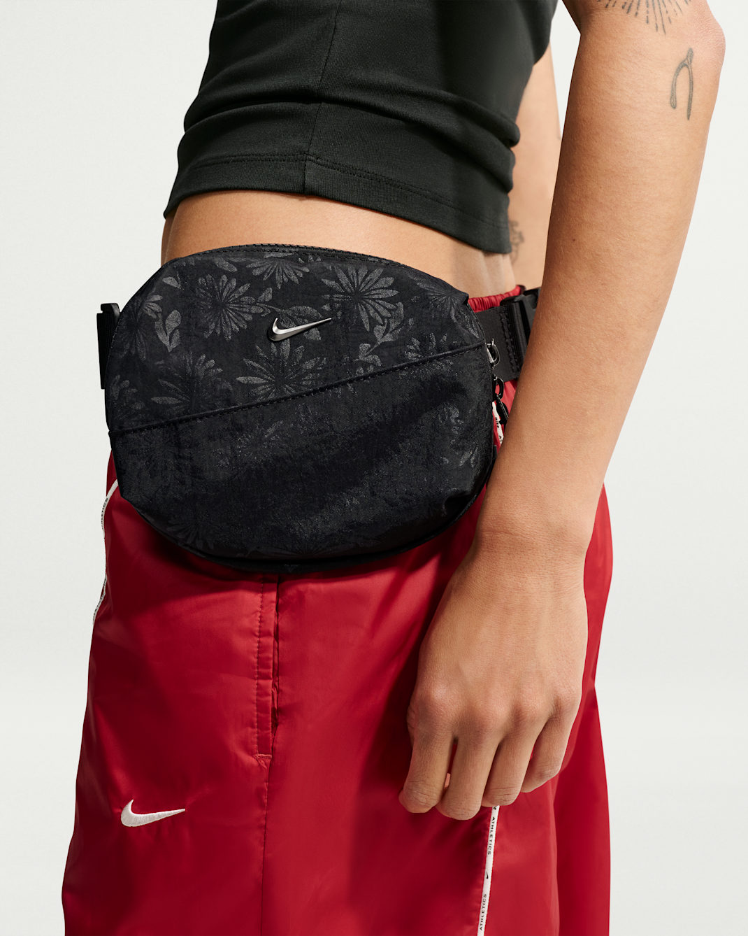 Nike Aura Floral Waist Pack (2L) - Black/Black/Gunmetal