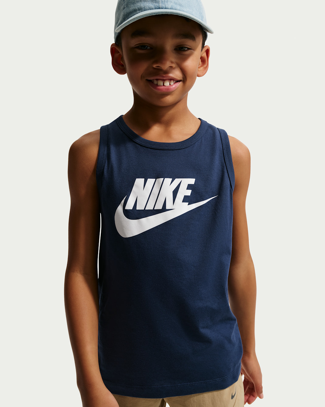 Nike Sportswear Big Kids' Tank Top - Midnight Navy/White