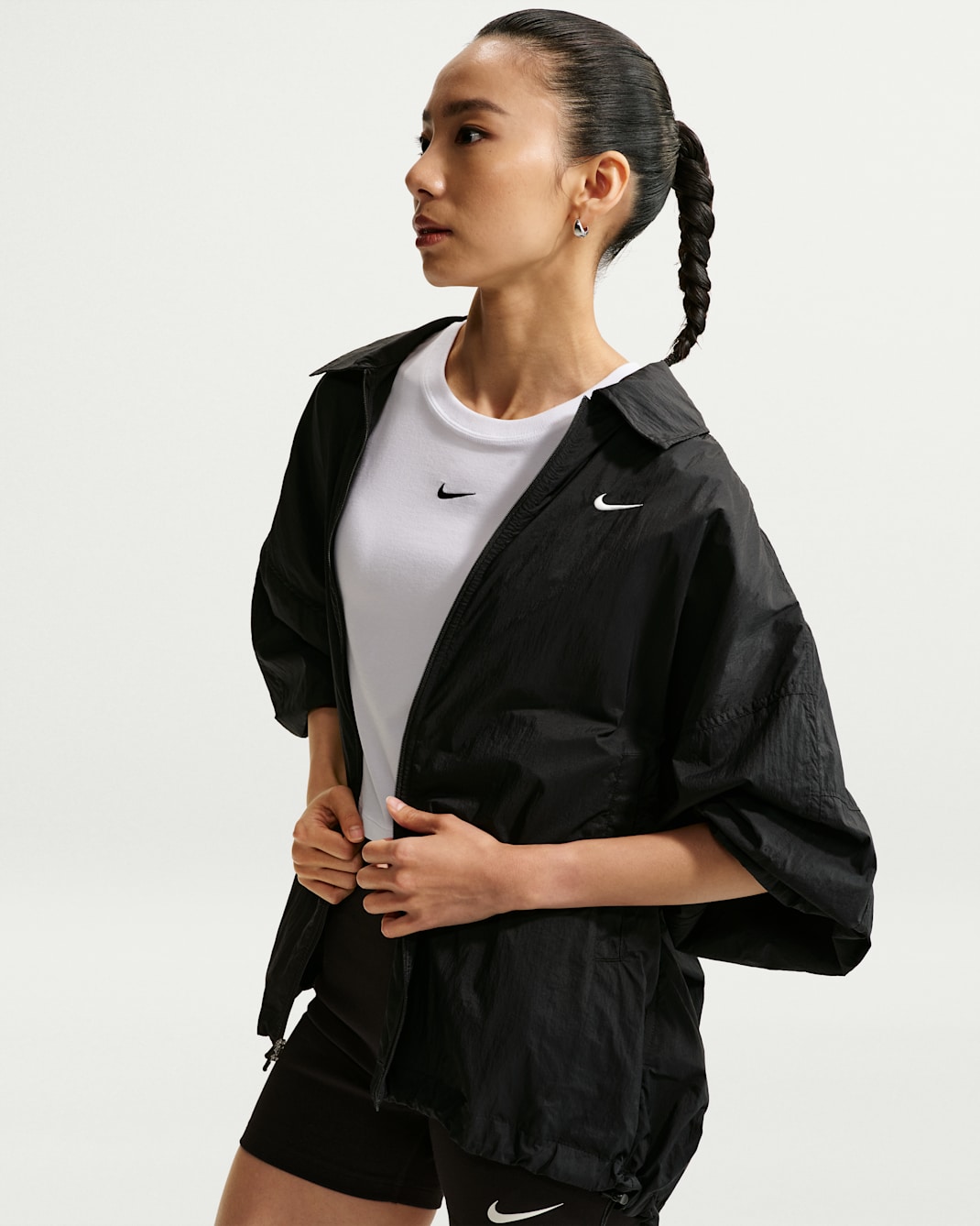 Nike Sportswear Women's Oversized Lightweight UV Jacket - Black/Sail