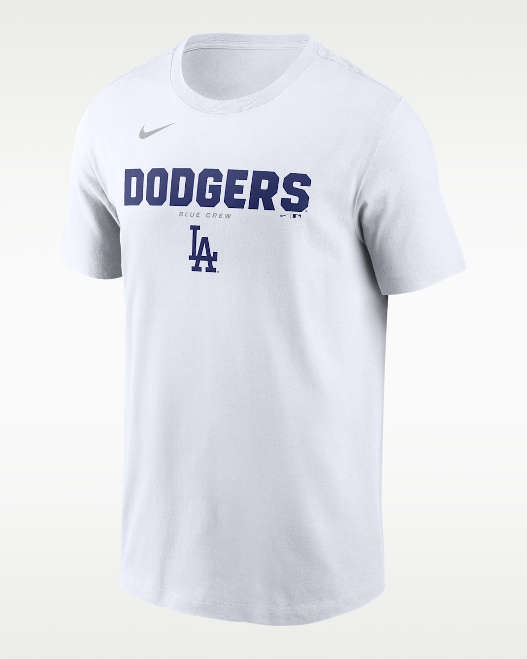Playera Nike de la MLB para hombre Los Angeles Dodgers Bold Team Name - Blanco