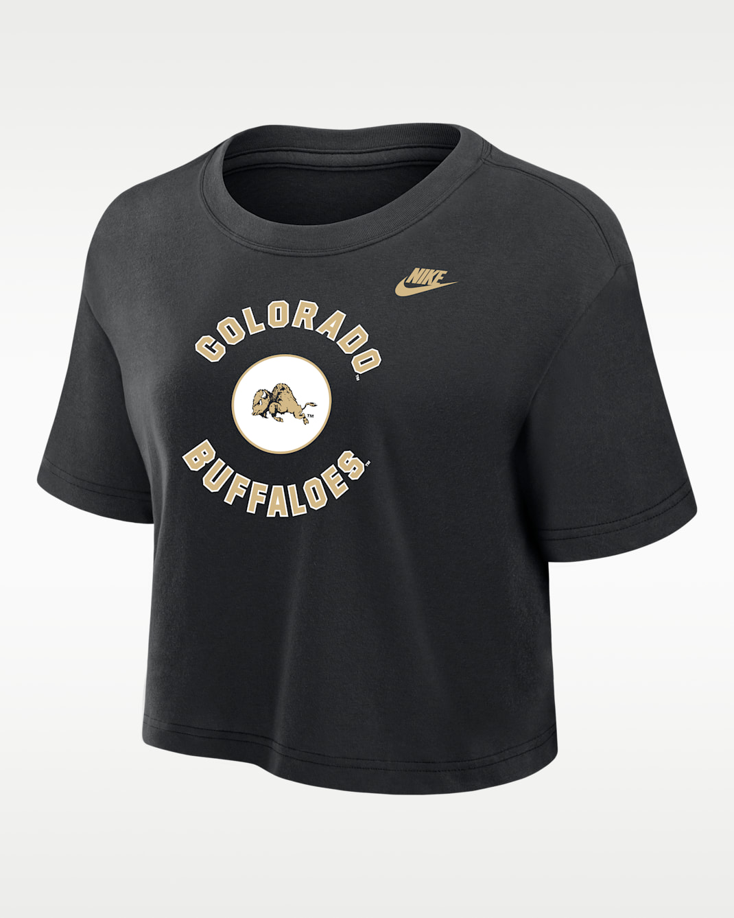 Colorado Buffaloes Women's Nike Dri-FIT Cropped T-Shirt - Black