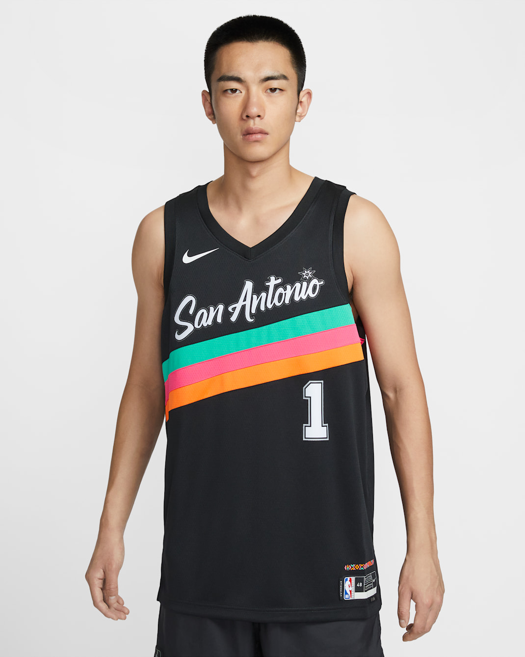 Maillot Nike NBA Swingman Victor Wembanyama San Antonio Spurs City Edition pour homme - Noir
