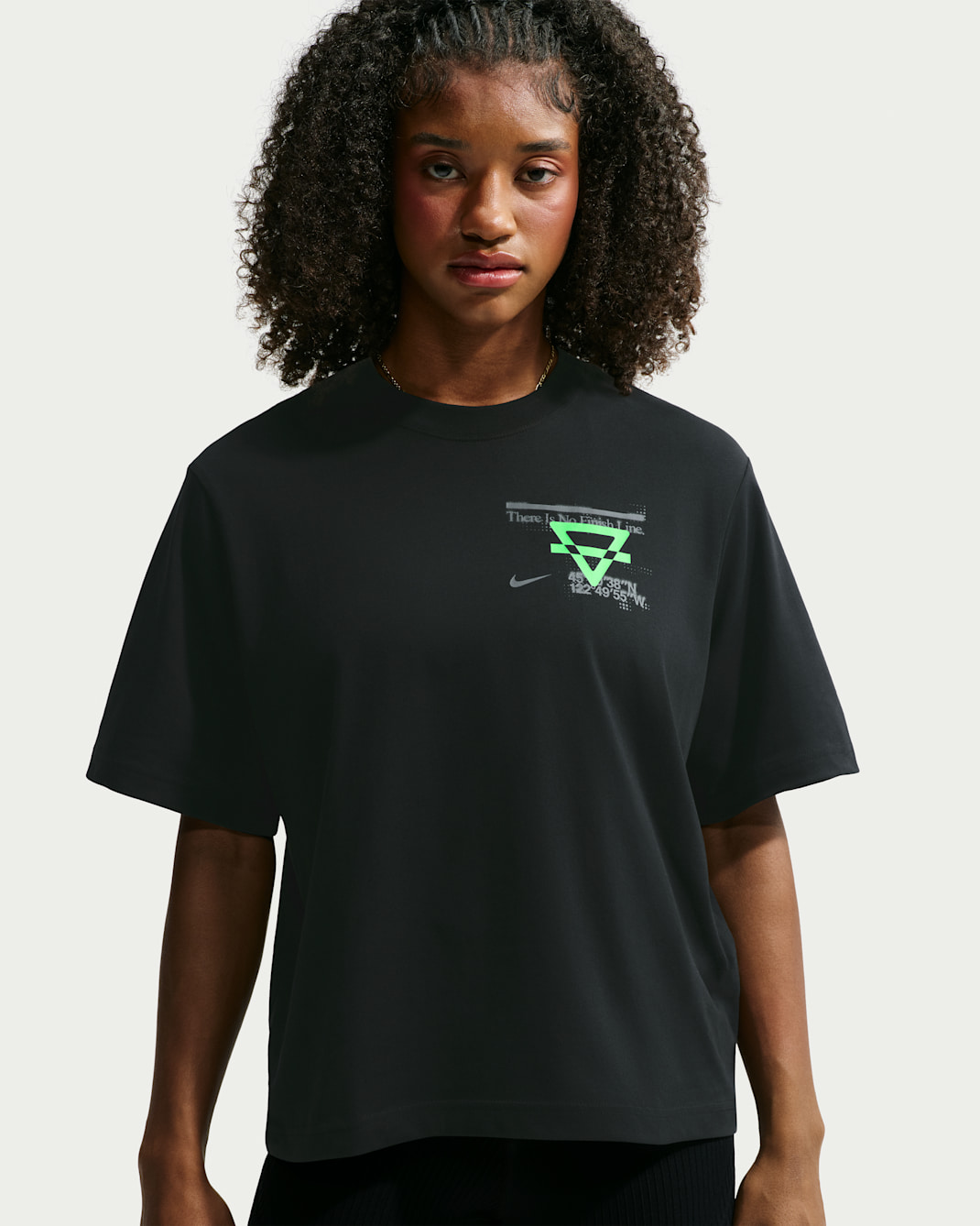 Nike Swift Women's Dri-FIT Running T-Shirt - Black/Illusion Green
