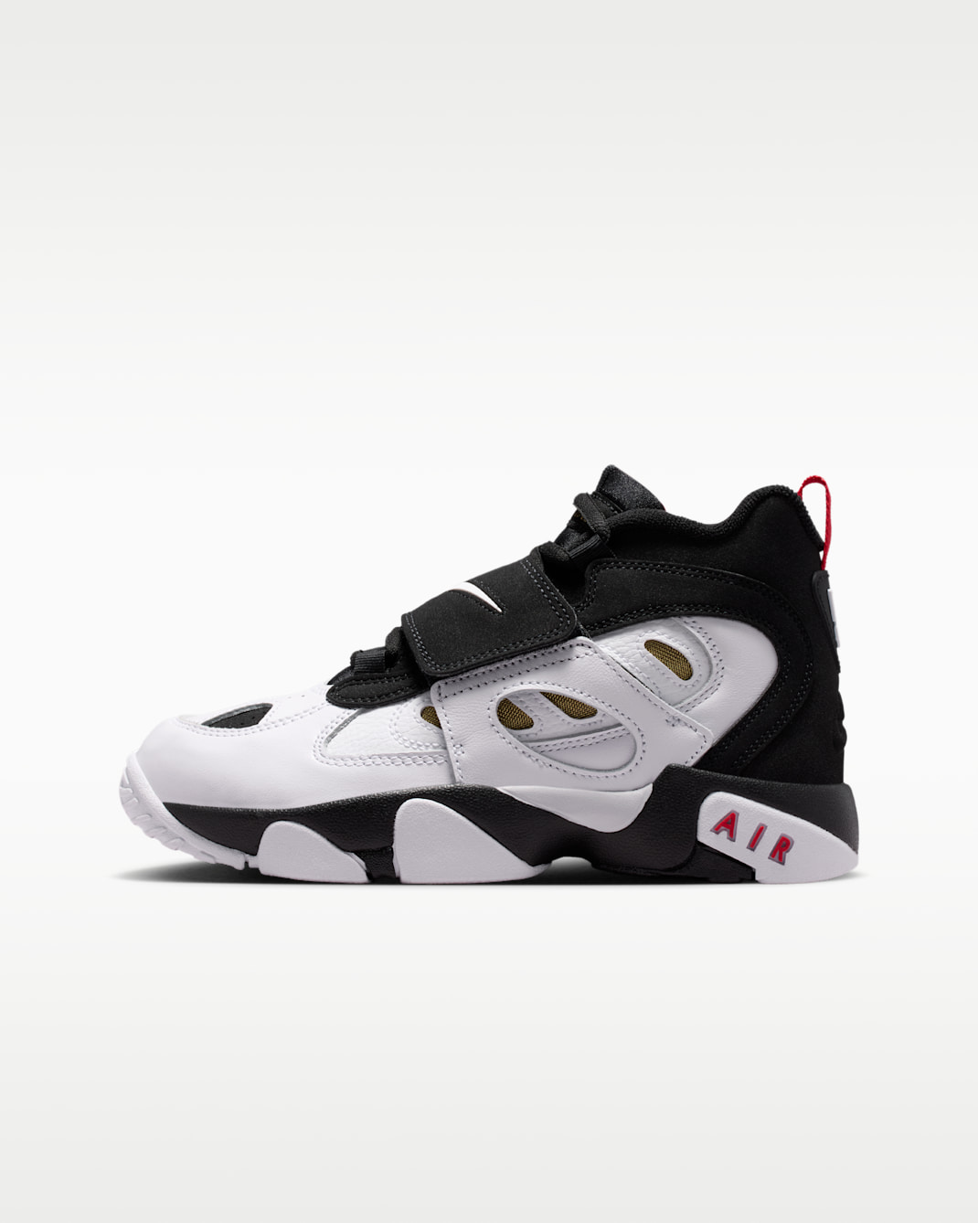 Nike Air Diamond Turf II Big Kids' Shoes - Black/Fire Red/Metallic Gold/White