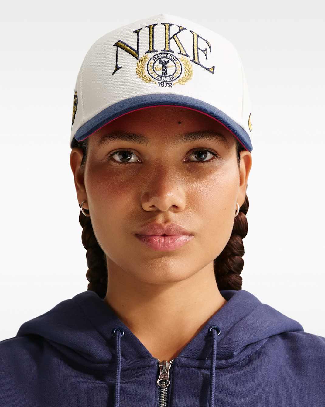 Nike Rise Structured A-Frame Cap - Sail/Midnight Navy/Team Crimson